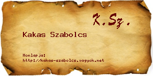 Kakas Szabolcs névjegykártya